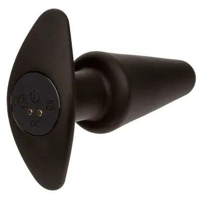 Rock Bottom Tapered Anal Plug 10 Modes Silicone Black – Calex