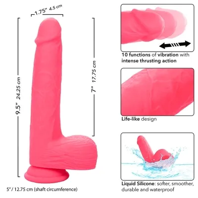 Studs Realistischer Vibrator 10 Modi Rosa | Calex