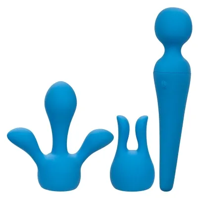 Couture Kit Vibrator Wand 10 Modes Blue – Calex