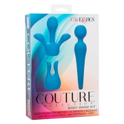 Couture Kit Vibrator Wand 10 Modes Blue – Calex