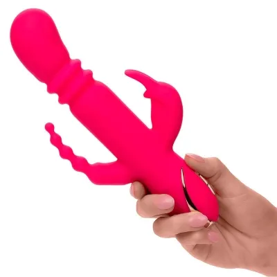 Jack Fantasy Triple Heated Vibrator Rabbit Pink | Calex