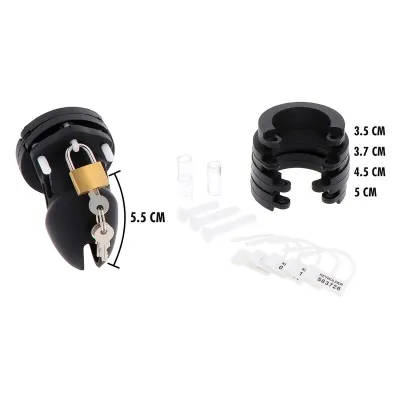 Extreme Silicone Penis Cage Size S Black – Hidden Desire