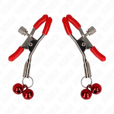 KINK - ROTE DOPPELGLOCKE NIPPELKLEMME ROT 6 CM