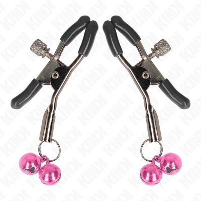 KINK - DOPPELGLÃCKCHEN-NIPPELKLAMMER ROSA 6 CM