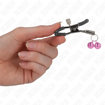 Doppelglöckchen-Nippelklammer Rosa 6cm – Kink