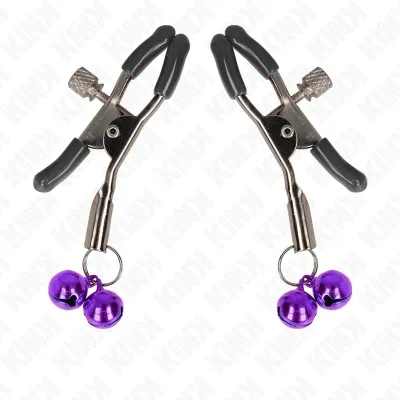 Double Bell Nipple Clamp Purple 6cm – Kink