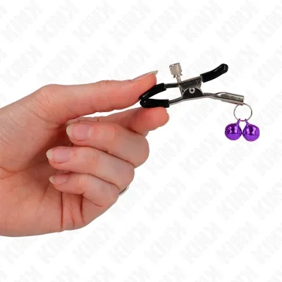 Double Bell Nipple Clamp Purple 6cm – Kink