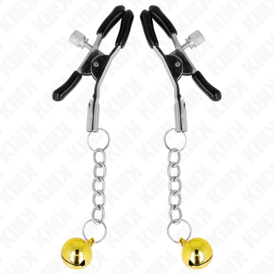 KINK - GOLDENE JINGLE BELL ANHÃNGER-NIPPELKLAMMERN 6 CM