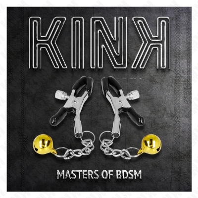 KINK - GOLDENE JINGLE BELL ANHÃNGER-NIPPELKLAMMERN 6 CM