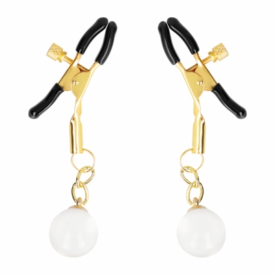 KINK - GLASPERLEN-NIPPELKLAMMERN GOLD 6 CM