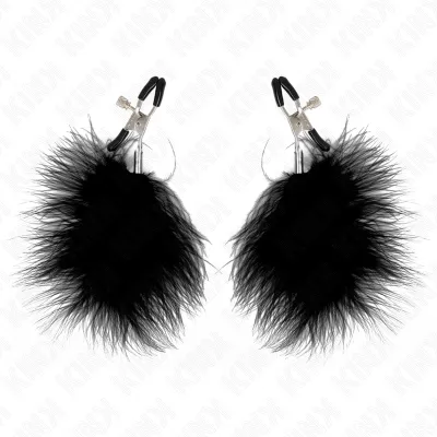 Federnippenklemme Schwarz 7cm – Kink