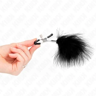 Federnippenklemme Schwarz 7cm – Kink