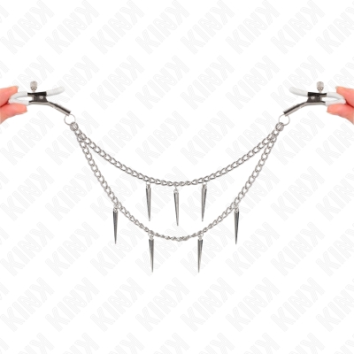 KINK - NIPPELKLEMMEN MIT SPIKES KETTEN 30 CM