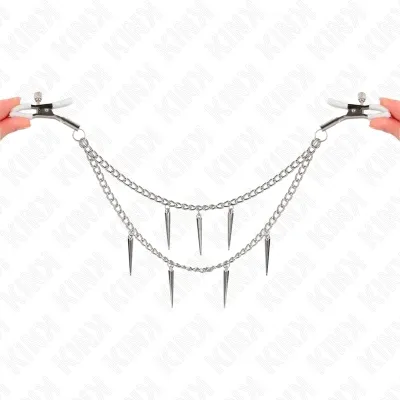 Nippelklemmen Mit Spikes Ketten 30cm – Kink