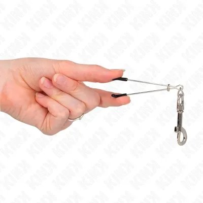 Haken-Nippelklammern Silber 7cm – Kink
