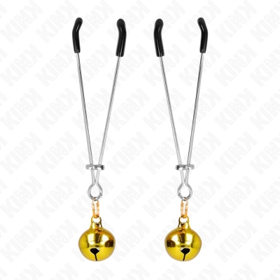 KINK - DÃNNE GLOCKEN-NIPPELKLAMMERN GOLD 7 CM