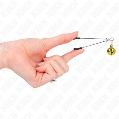 KINK - DÃNNE GLOCKEN-NIPPELKLAMMERN GOLD 7 CM