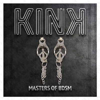 Japanese cloverleaf nipple clamps with small silver chains – Kink