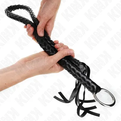 Snake whip with black hand ring 65cm – Kink