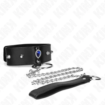 Halskette 65cm Mit Band Mit Blauen Diamanten – Kink