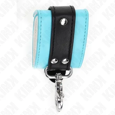 Premium Lockable Wrist Cuffs Black / Blue – Kink