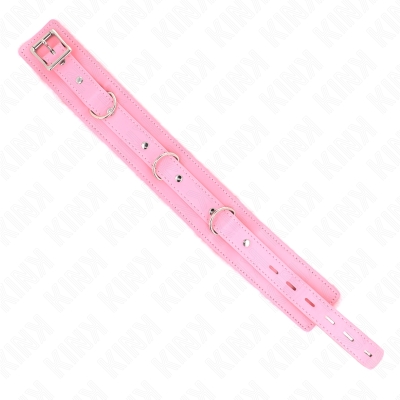 KINK - HALSBAND MIT LEINE 65 CM MIT EINSCHRÃNKUNGEN ROSA 36-42 CM X 5,5 CM