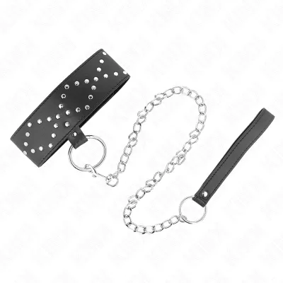 Halskette 65cm Mit Leine Mit Silbernen Nieten Modell 3 – Kink