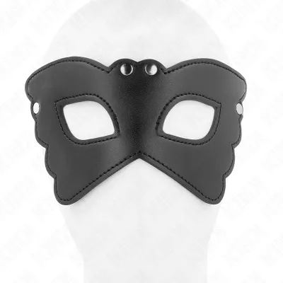 Butterfly-shaped faux leather mask 20 x 9 cm – Kink