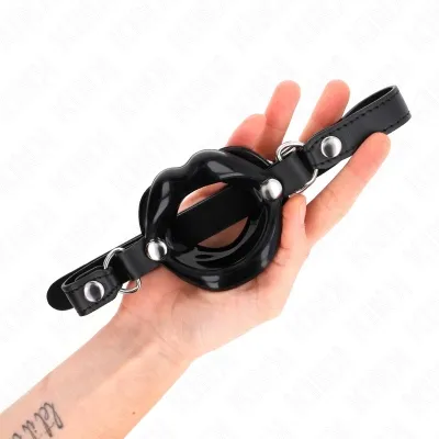 Lip 8cm Knebel Mit Schwarzem Kunstlederband – Kink