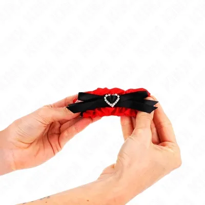 Elastische Handgelenksfesseln Aus Spitze Mit Roten Herzdetails – Kink