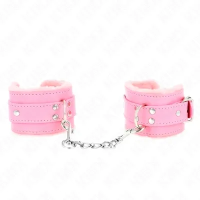 Handgelenkfesseln Rosa Mit Rosa Leine – Kink
