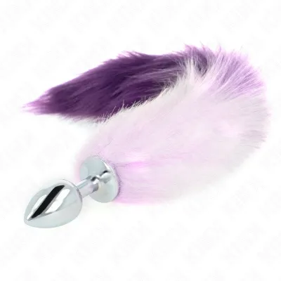Anal Plug Size S 7 x 3cm With Tail 40cm Purple – Kink
