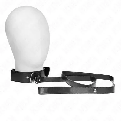 Necklace with leash 116cm black strap – Kink