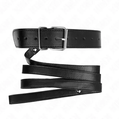 Necklace with leash 116cm black strap – Kink