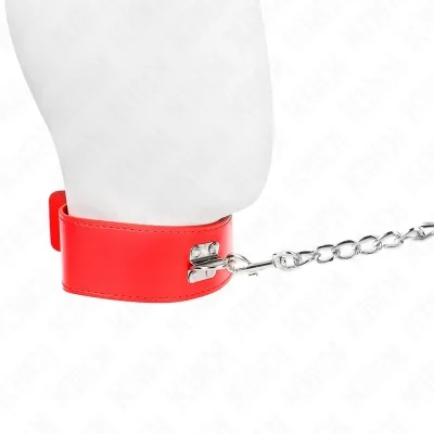 Halskette Mit Leine 65cm Mit Breitem Roten Band – Kink
