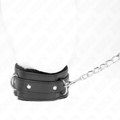 KINK - HALSBAND MIT LEINE 65 CM MIT EINSCHRÃNKUNGEN SCHWARZ 36-42 CM X 5,5 CM