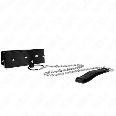 Necklace 65cm with leash and silver studs, model 2 – Kink