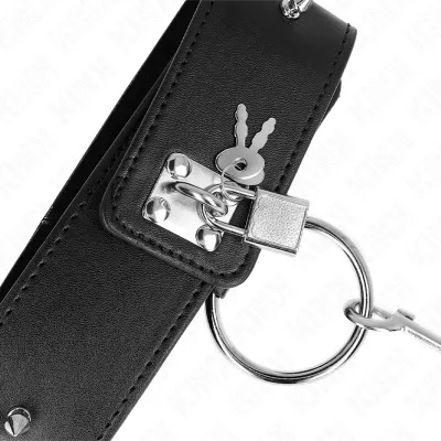 Necklace 65cm with leash and silver studs, model 2 – Kink
