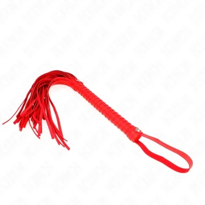 Peitsche Mit Rotem Strukturiertem Griff 48.5cm – Kink