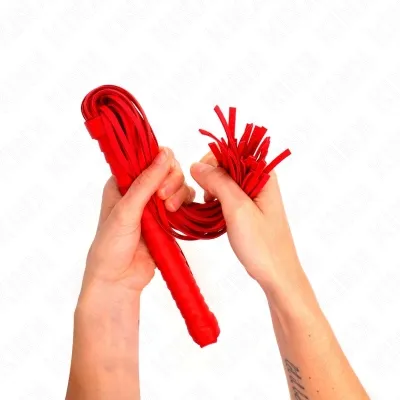 Peitsche Mit Rotem Strukturiertem Griff 48.5cm – Kink