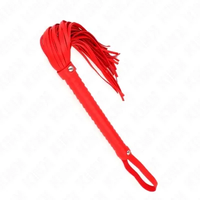 Peitsche Mit Rotem Strukturiertem Griff 48.5cm – Kink