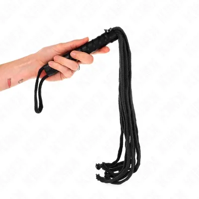 Schwarze Seilpeitsche 56cm – Kink