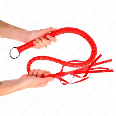 Schlangenpeitsche Mit Rotem Handring 65cm – Kink