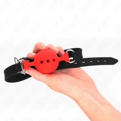 MORDAZA 55 X 2cm Ball 4.5cm Vollsilikon Größe M Rot – Kink