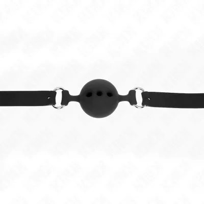 MORDAZA 55 x 2cm Ball 5cm Solid Silicone Size L Black – Kink