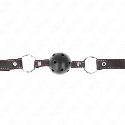 Hohlharter Schwarzer Ballknebel Modell 2 65 X 2.5cm – Kink