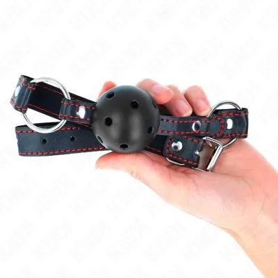 Hohlharter Schwarzer Ballknebel Modell 2 65 X 2.5cm – Kink