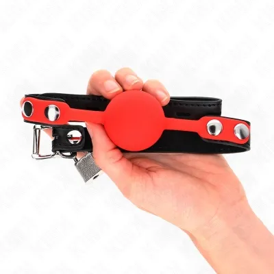 Silicone ball 4cm gag with lock 60 x 2cm – Kink