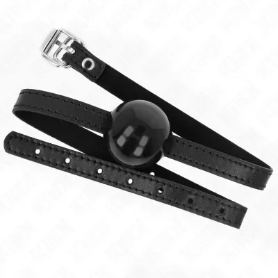 Schwarzer Einzelner Fester Ball 4cm Gag 65 X 1.5cm – Kink