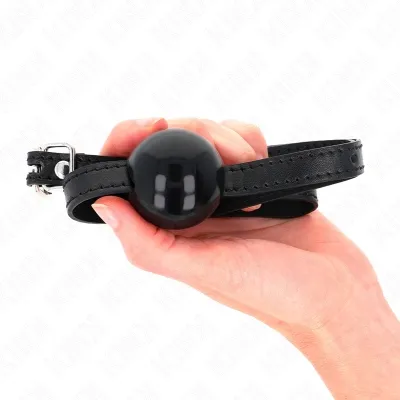 Schwarzer Einzelner Fester Ball 4cm Gag 65 X 1.5cm – Kink